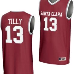 Christoph Tilly Jersey #13 Santa Clara Broncos Basketball NIL Lightweight Maroon
