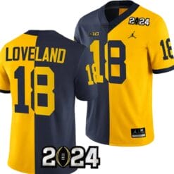 Colston Loveland Jersey #18 Michigan Wolverines 2024 Football National Championship Playoff Mazie