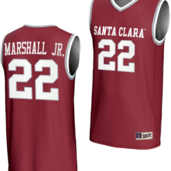 Carlos Marshall Jr Jersey #22 Santa Clara Broncos Basketball NIL Lightweight Maroon