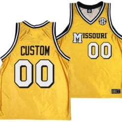 Custom Missouri Tigers Jersey Name and Number Alternate Basketball Throwback Legacy uniform Gold
