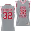 Cotie McMahon Jersey #32 Ohio State Buckeyes College Basketball Lightweight Gray
