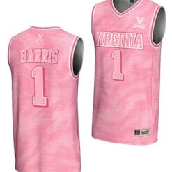 Dante Harris Jersey #1 Virginia Cavaliers College Basketball Lightweight Pink