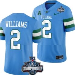 Dorian Williams Jersey #2 Tulane Green Wave 2022 ACC Football Championship Blue