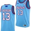 Elmarko Jackson Jersey #13 Kansas Jayhawks Basketball DRIP Alternate 2023-24 Baby Blue