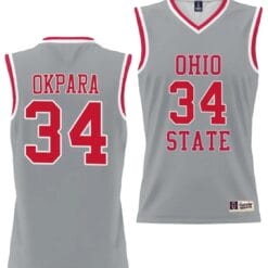 Felix Okpara Jersey #34 Ohio State Buckeyes College Basketball Lightweight Gray