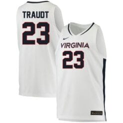 Isaac Traudt Jersey #23 Virginia Cavaliers College Basketball Stitched White
