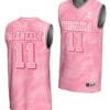 Isaac McKneely Jersey #11 Virginia Cavaliers College Basketball Lightweight Pink