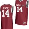 Johnny ONeil Jersey #14 Santa Clara Broncos Basketball NIL Lightweight Maroon
