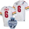 Jeshaun Jones Jersey #6 Maryland Terrapins 2023 Music City Bowl Patch Football White