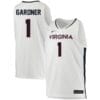 Jayden Gardner Jersey #1 Virginia Cavaliers College Basketball Stitched White