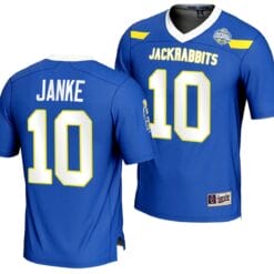 Jaxon Janke Jersey #10 South Dakota State Jackrabbits 2023 FCS Football National Champions Blue
