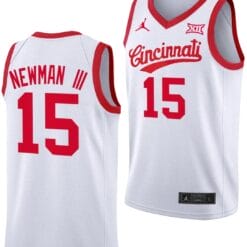 John Newman III Jersey #15 Cincinnati Bearcats 70s Throwback Basketball White