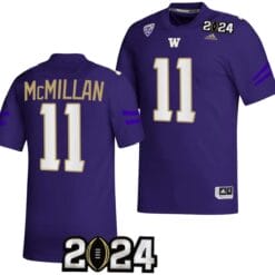 Jalen McMillan Jersey #11 Washington Huskies 2024 College Football Playoff National Championship Purple