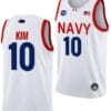 Jinwoo Kim Jersey #10 Navy Midshipmen NASA-Themed Basketball uniform 2023-24 White