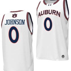 KD Johnson Jersey #0 Auburn Tigers Replica College Basketball 2023-24 White