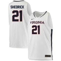 Kadin Shedrick Jersey #21 Virginia Cavaliers College Basketball Stitched White
