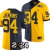 Kris Jenkins Jersey #94 Michigan Wolverines 2024 Football National Championship Playoff Mazie