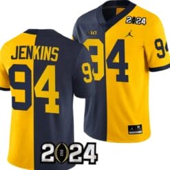 Kris Jenkins Jersey #94 Michigan Wolverines 2024 Football National Championship Playoff Mazie