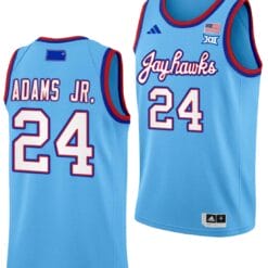 KJ Adams Jr Jersey #24 Kansas Jayhawks Basketball DRIP Alternate 2023-24 Baby Blue