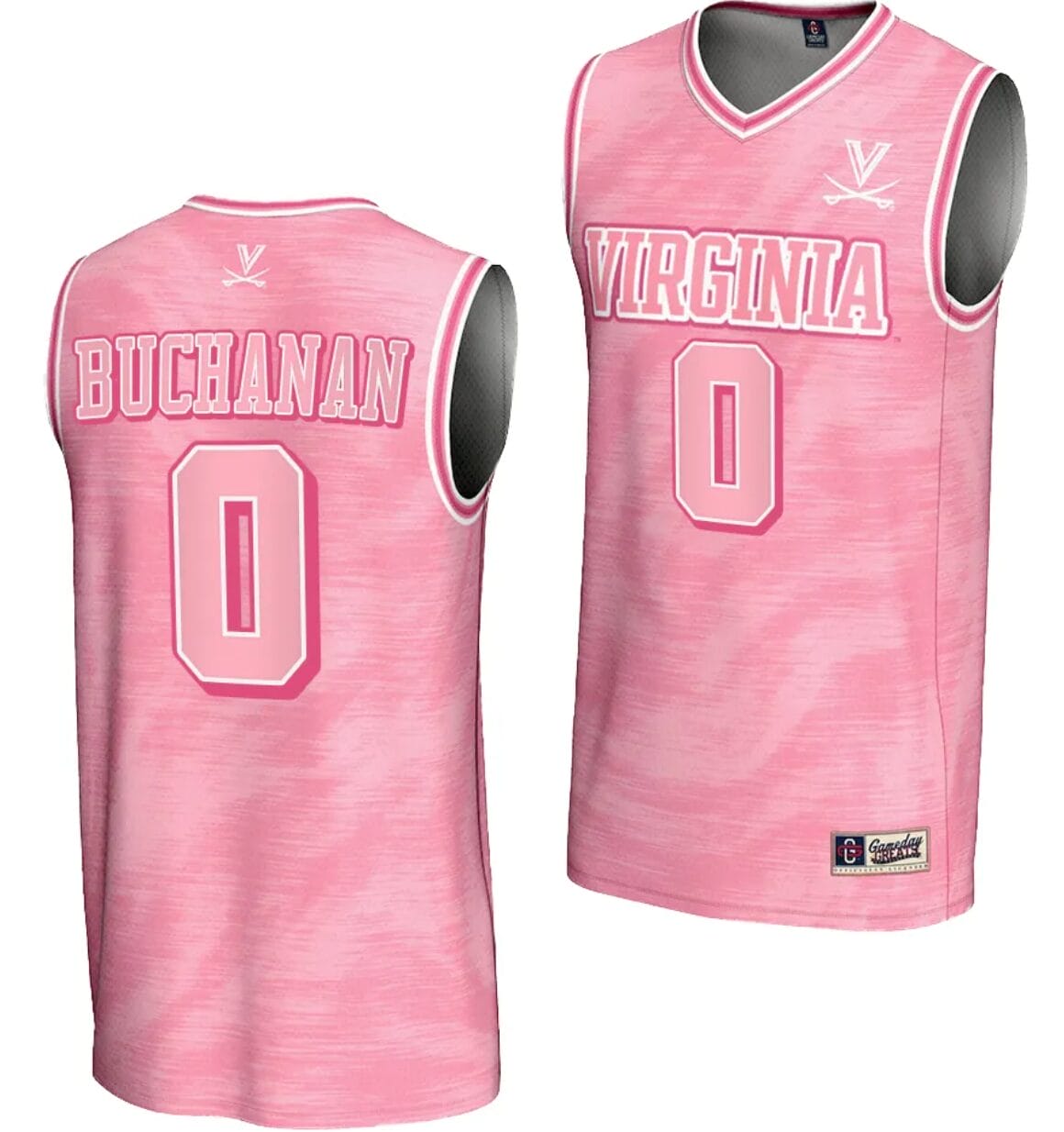 Blake Buchanan Jersey #0 Virginia Cavaliers College Basketball Lightweight Pink