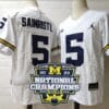 Mike Sainristil Jersey #5 Michigan Wolverines Football 2023 National Champions Patch White