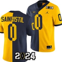 Mike Sainristil Jersey #0 Michigan Wolverines 2024 Football National Championship Playoff Mazie