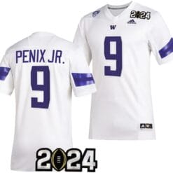Michael Penix Jr Jersey #9 Washington Huskies 2024 College Football Playoff National Championship White