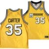 Noah Carter Jersey #35 Missouri Tigers Alternate Basketball Throwback Legacy uniform Gold