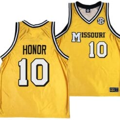 Nick Honor Jersey #10 Missouri Tigers Alternate Basketball Throwback Legacy uniform Gold