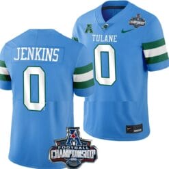 Patrick Jenkins Jersey #0 Tulane Green Wave 2022 ACC Football Championship Blue