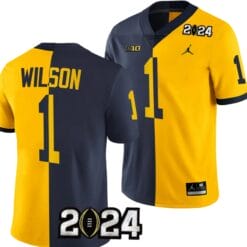 Roman Wilson Jersey #1 Michigan Wolverines 2024 Football National Championship Playoff Mazie