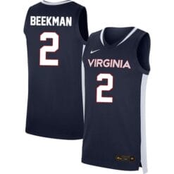 Reece Beekman Jersey #2 Virginia Cavaliers College Basketball Stitched Navy