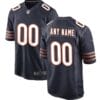 Chicago Bears Custom Name and Number Game Navy Jersey