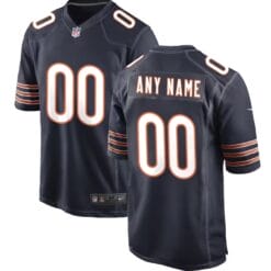 Chicago Bears Custom Name and Number Game Navy Jersey