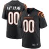 Cincinnati Bengals Custom Name and Number Alternate Game Black Jersey