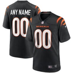 Cincinnati Bengals Custom Name and Number Alternate Game Black Jersey