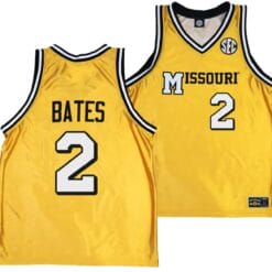 Tamar Bates Jersey #2 Missouri Tigers Alternate Basketball Throwback Legacy uniform Gold