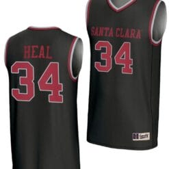 Tess Heal Jersey #34 Santa Clara Broncos Basketball NIL Lightweight Black