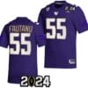 Troy Fautanu Jersey #55 Washington Huskies 2024 College Football Playoff National Championship Purple