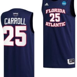 Tre Carroll Jersey #25 FAU Owls NCAA March Madness Alternate Basketball Navy