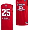 Tre Carroll Jersey #25 FAU Owls NCAA March Madness Alternate Basketball Red
