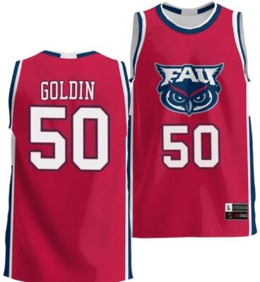 Vladislav Goldin Jersey #50 FAU Owls NIL Basketball Lightweight Red