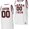 Custom Texas Tech Jersey Name and Number Throwback Basketball Replica White