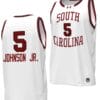 Meechie Johnson Jr Jersey #5 South Carolina Gamecocks Basketball Throwback Replica White