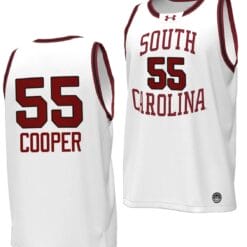 TaLon Cooper Jersey #55 South Carolina Gamecocks Basketball Throwback Replica White