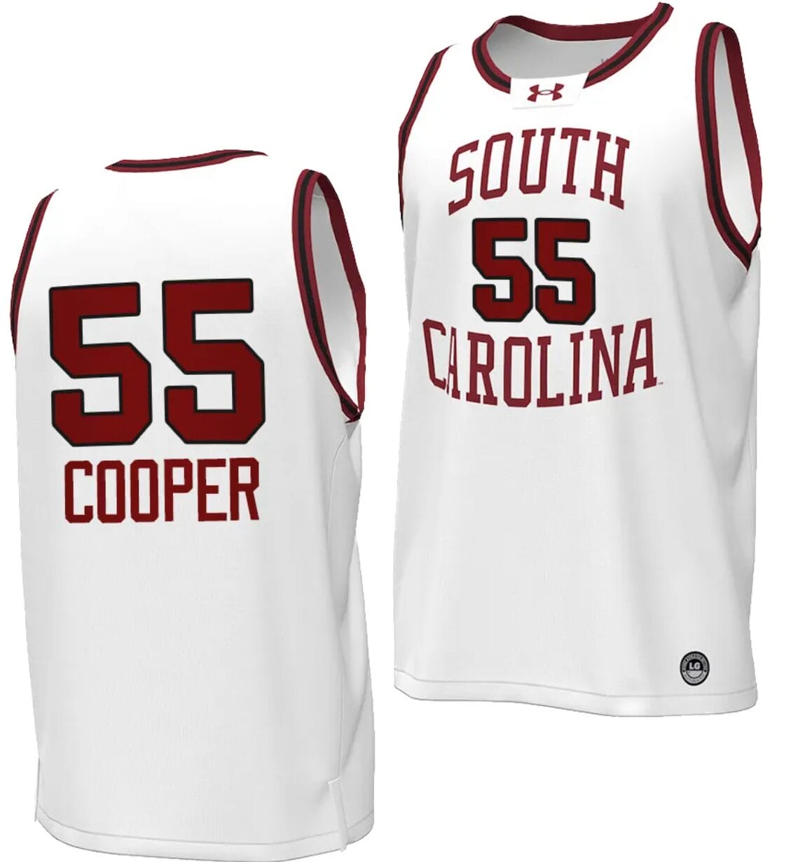 TaLon Cooper Jersey #55 South Carolina Gamecocks Basketball Throwback Replica White