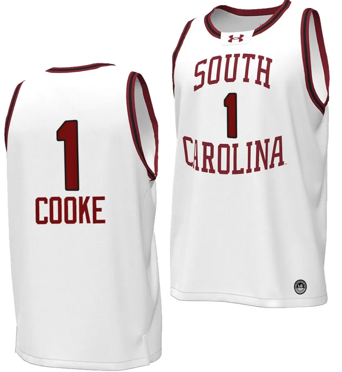 Zia Cooke Jersey #1 South Carolina Gamecocks Basketball Throwback Replica White