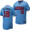 Adonys Guzman Jersey #18 Arizona Wildcats Replica Baseball Full-Button Light Blue