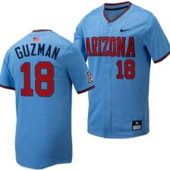 Adonys Guzman Jersey #18 Arizona Wildcats Replica Baseball Full-Button Light Blue