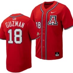 Adonys Guzman Jersey #18 Arizona Wildcats Replica Baseball Full-Button Red